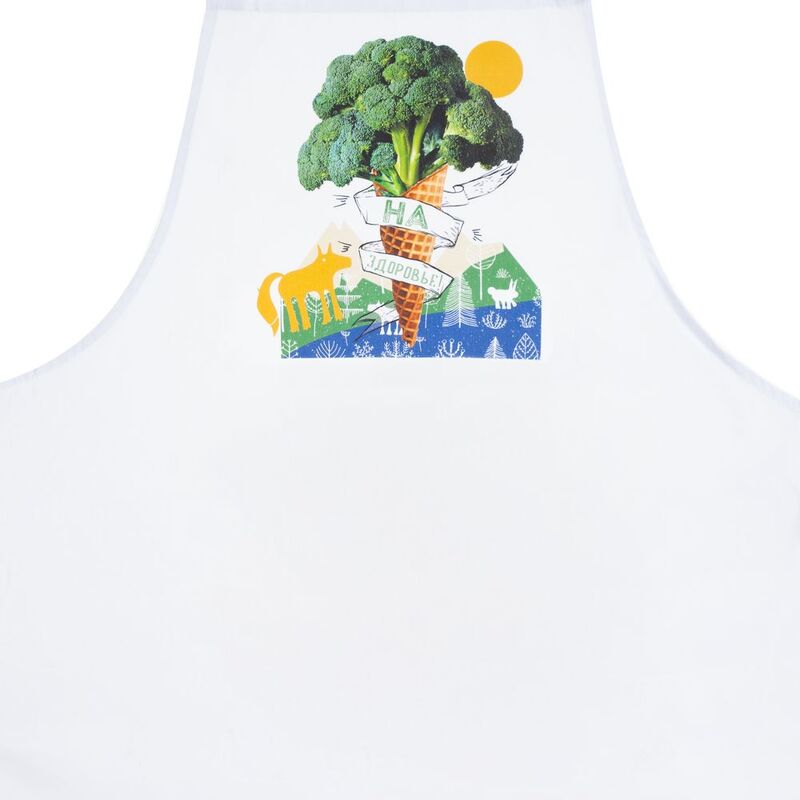 Фартук &laquo;На здоровье!&raquo;, белый арт.70287.60