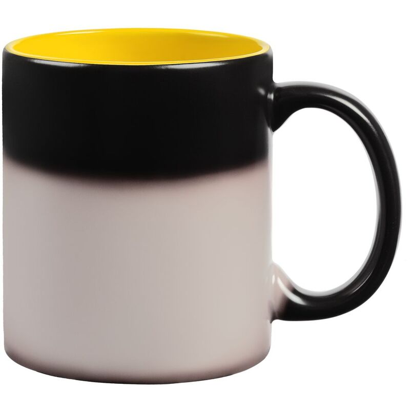Кружка-хамелеон On Display, матовая, черная с желтым арт.10869.80