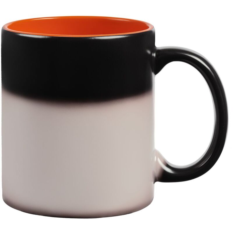 Кружка-хамелеон On Display, матовая, черная с оранжевым арт.10869.20
