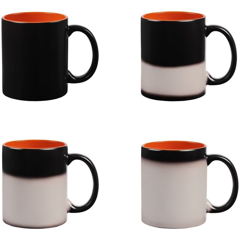 Кружка-хамелеон On Display, матовая, черная с оранжевым арт.10869.20