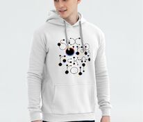 Толстовка с капюшоном No drugs, белая арт.70313.60