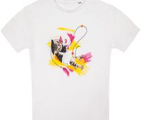 Футболка детская &laquo;Обними кота&raquo;, белая арт.70375.60