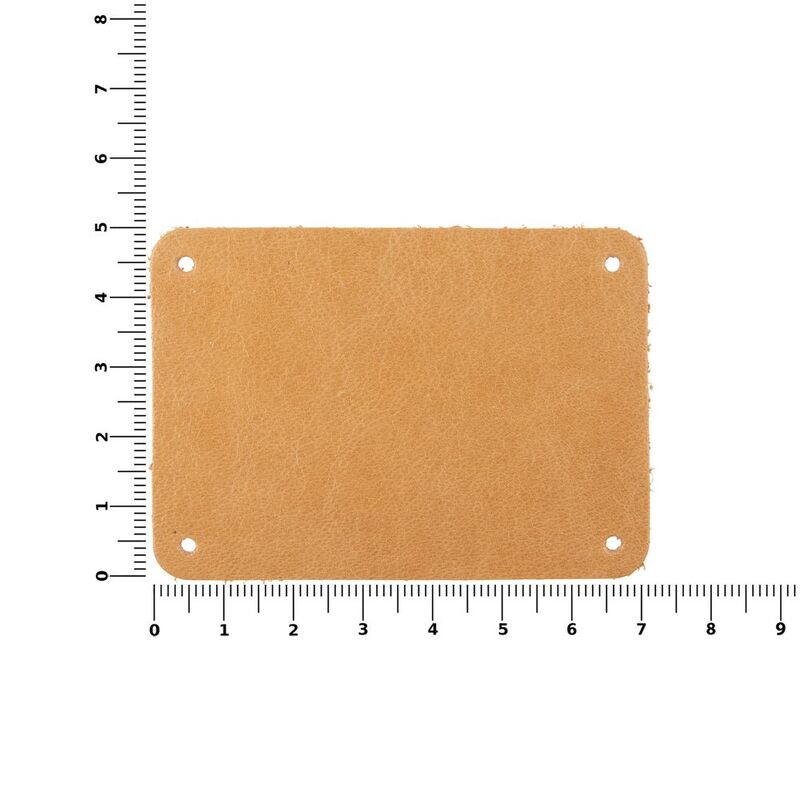 Лейбл кожаный Beta, XL, бежевый арт.13944.12