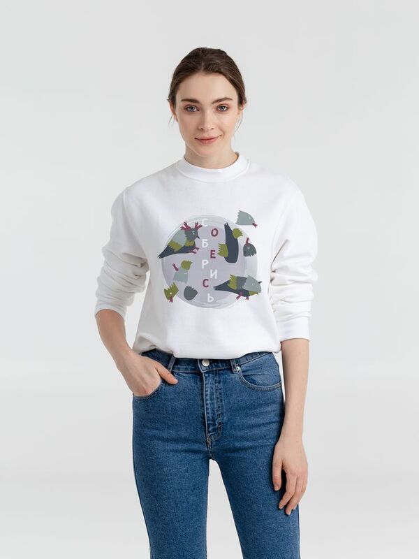 Толстовка &laquo;Соберись&raquo;, белая арт.70555.60