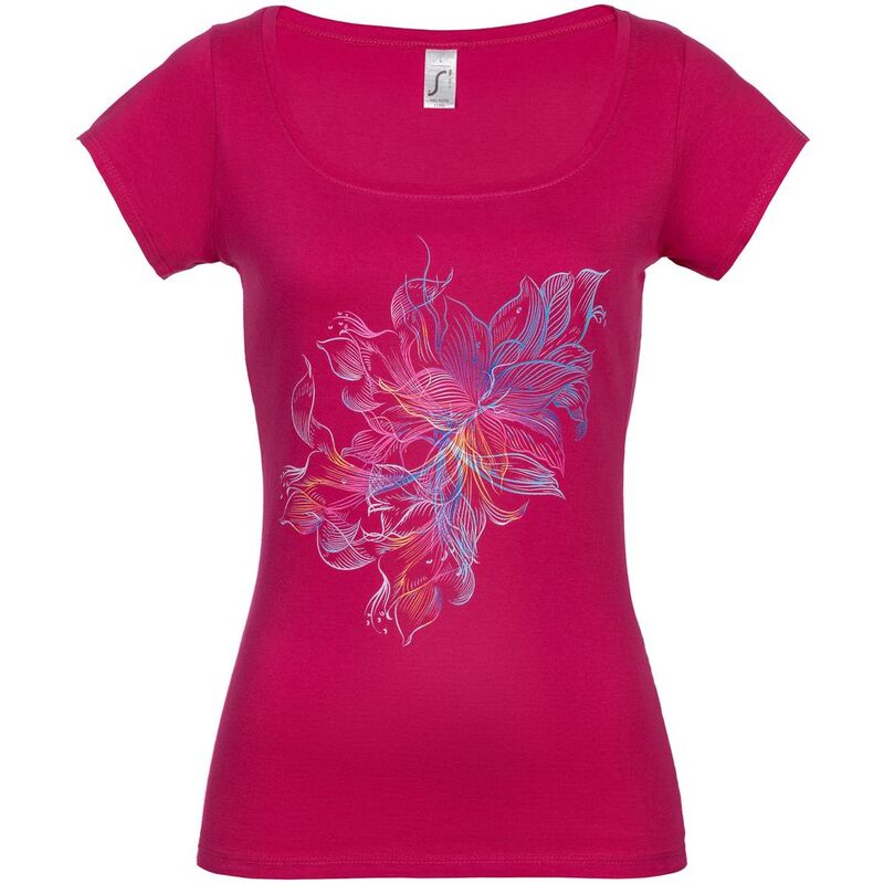 Футболка женская Vibrance, темно-розовая (фуксия) арт.70446.57