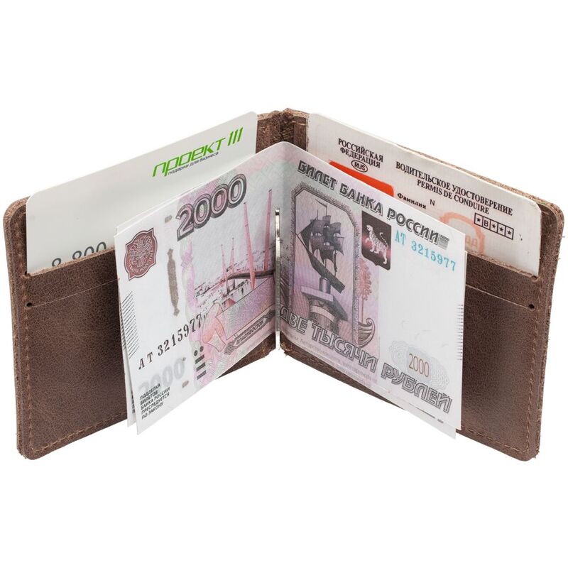 Зажим для купюр Apache, коричневый (какао) арт.3436.59