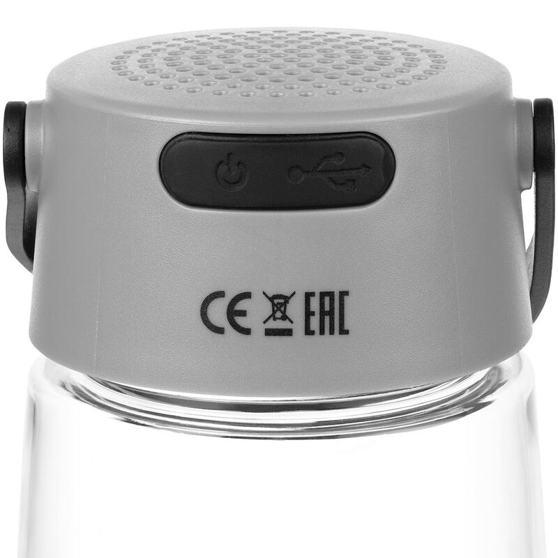 Бутылка для воды Torsta Light с колонкой и светильником, серая арт.28888.60