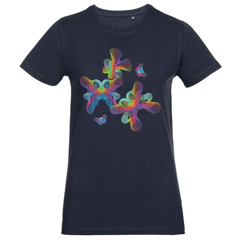 Футболка женская Butterflies, темно-синяя арт.70370.40