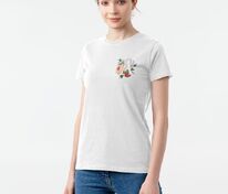 Футболка женская &laquo;Цветочная азбука: А&raquo;, белая арт.70384.60