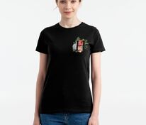 Футболка женская &laquo;Цветочная азбука Н&raquo;, черная арт.70390.30