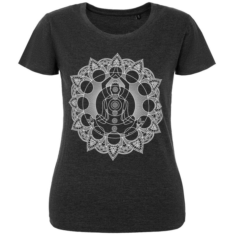 Футболка женская Chakraday, черный меланж арт.70412.12