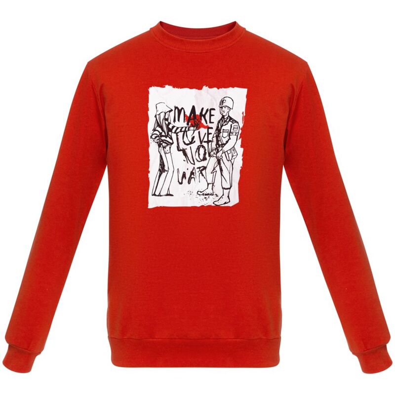 Толстовка Make Love, красная арт.70425.50