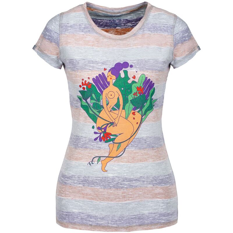 Футболка женская &laquo;Амазонка&raquo; двусторонняя, оранжевая с фиолетовым арт.70392.20