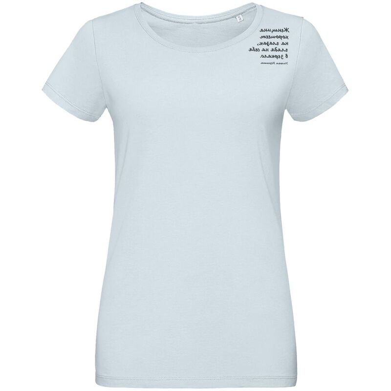 Футболка женская &laquo;Женщина хорошеет&raquo;, голубая арт.70443.14