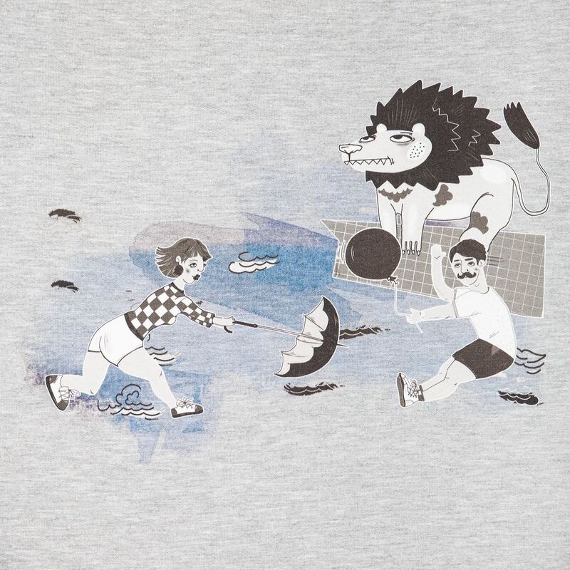 Свитшот женский &laquo;Не вы ли были у Невы&raquo;, серый меланж арт.70456.11