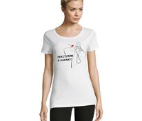 Футболка женская &laquo;Преступлю и накажу&raquo;, белая арт.70471.60