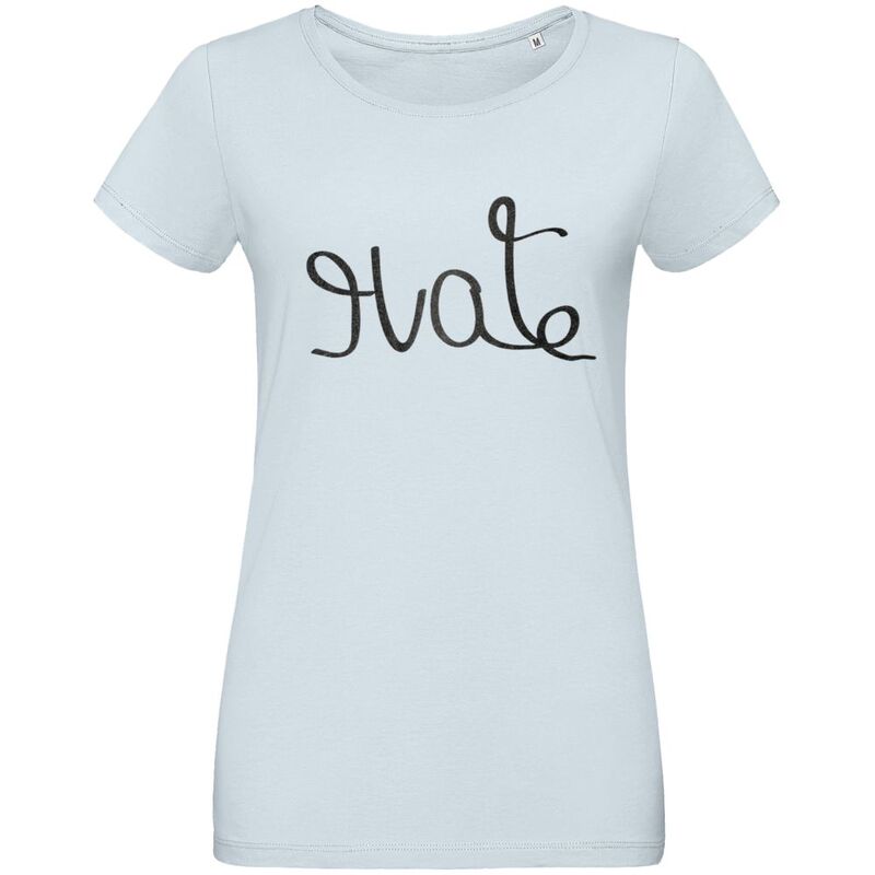 Футболка женская Hate-Love, голубая арт.70530.14