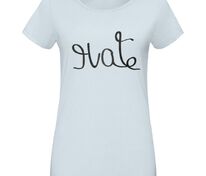 Футболка женская Hate-Love, голубая арт.70530.14