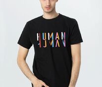 Футболка Human, черная арт.70676.30
