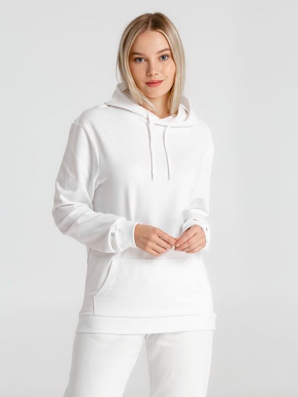 Толстовка с капюшоном унисекс Hoodie, белая арт.WU03W001