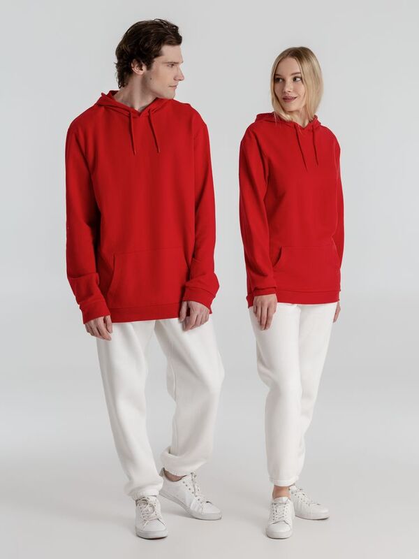 Толстовка с капюшоном унисекс Hoodie, красная арт.WU03W004