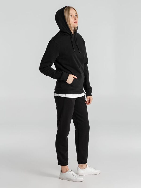 Толстовка с капюшоном унисекс Hoodie, черная арт.WU03W005