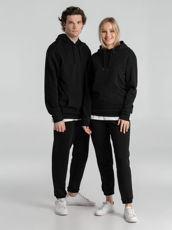 Толстовка с капюшоном унисекс Hoodie, черная арт.WU03W005