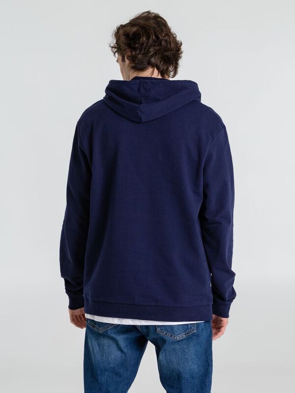 Толстовка с капюшоном унисекс Hoodie, темно-синяя арт.WU03W006