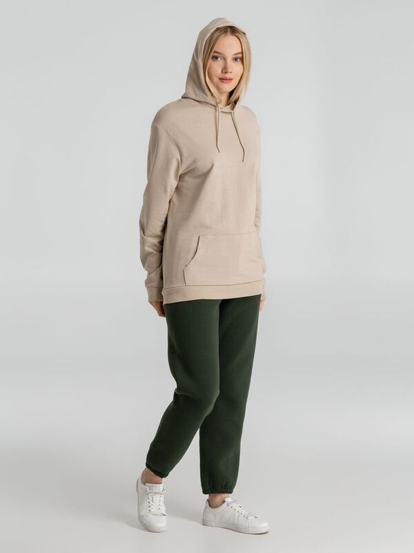 Толстовка с капюшоном унисекс Hoodie, бежевая арт.WU03W123