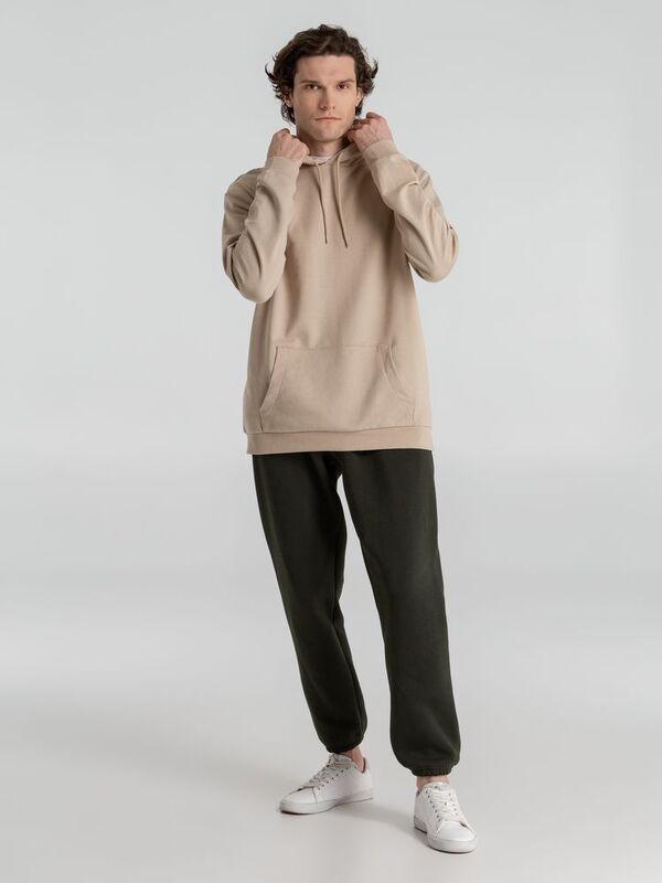 Толстовка с капюшоном унисекс Hoodie, бежевая арт.WU03W123