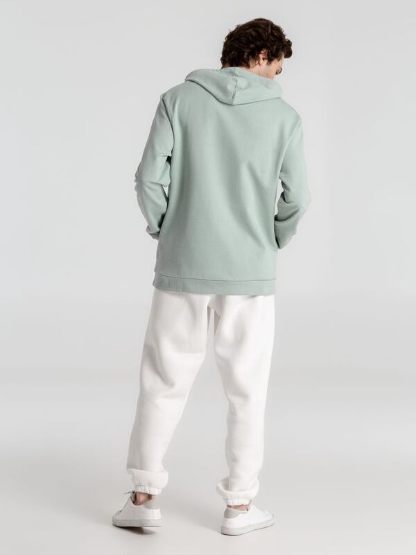 Толстовка с капюшоном унисекс Hoodie, серо-зеленая арт.WU03W502