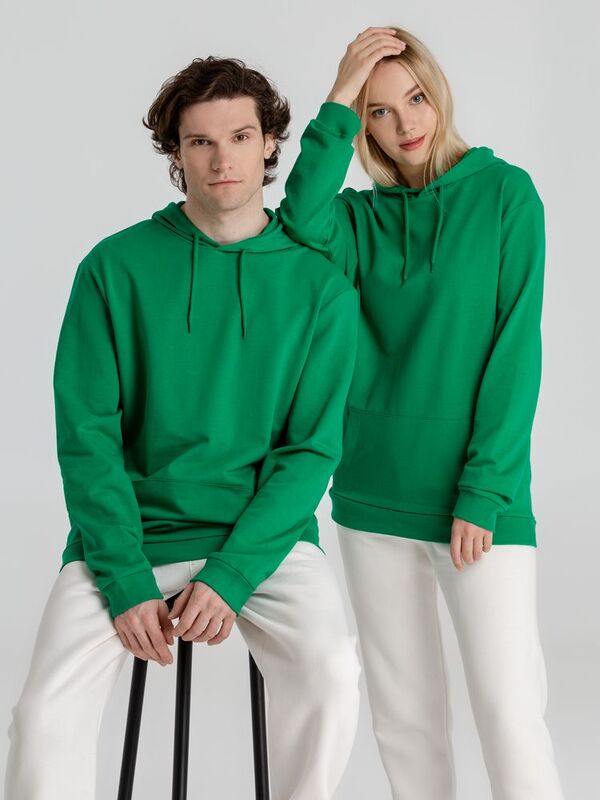 Толстовка с капюшоном унисекс Hoodie, зеленая арт.WU03W520