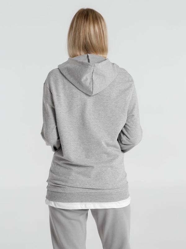 Толстовка с капюшоном унисекс Hoodie, серый меланж арт.WU03W610