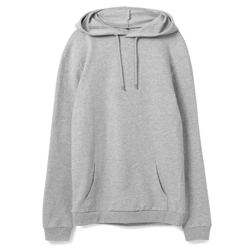 Толстовка с капюшоном унисекс Hoodie, серый меланж арт.WU03W610