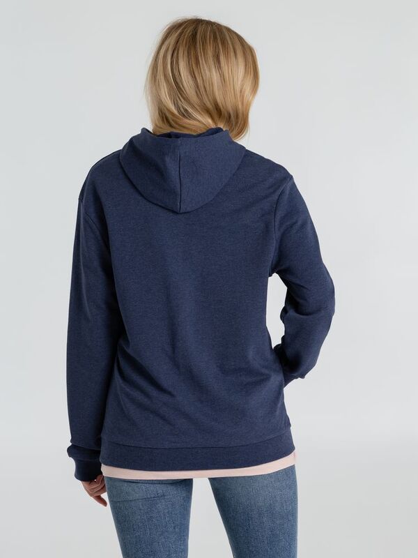 Толстовка с капюшоном унисекс Hoodie, синий меланж арт.WU03W611