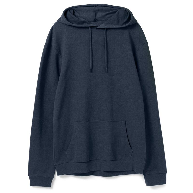 Толстовка с капюшоном унисекс Hoodie, синий меланж арт.WU03W611