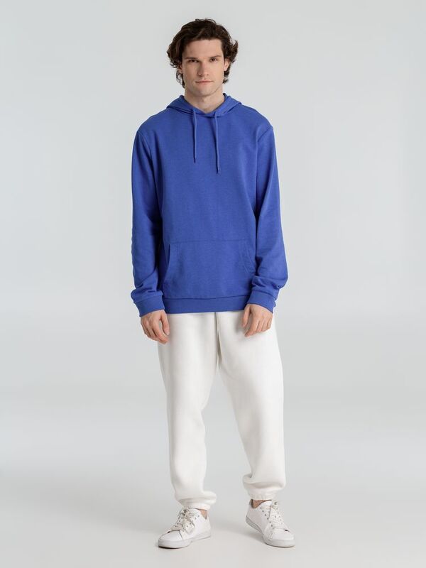 Толстовка с капюшоном унисекс Hoodie, ярко-синий меланж арт.WU03W612