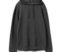 Толстовка с капюшоном унисекс Hoodie, серый меланж (антрацит) арт.WU03W625