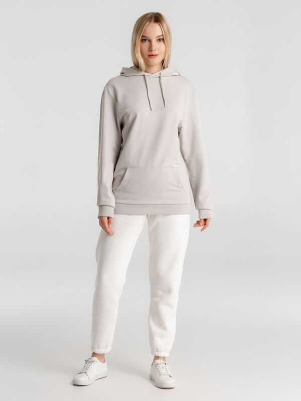 Толстовка с капюшоном унисекс Hoodie, дымчато-серая арт.WU03W672