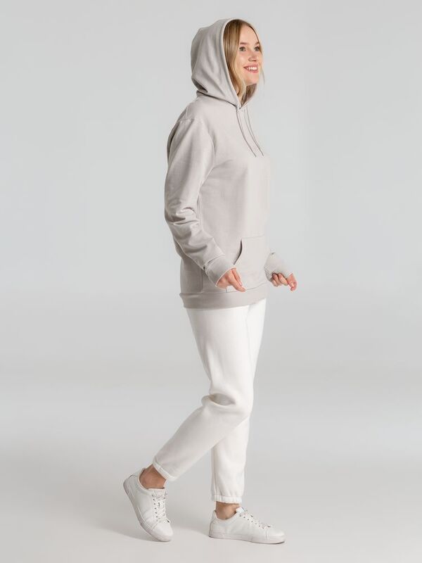 Толстовка с капюшоном унисекс Hoodie, дымчато-серая арт.WU03W672