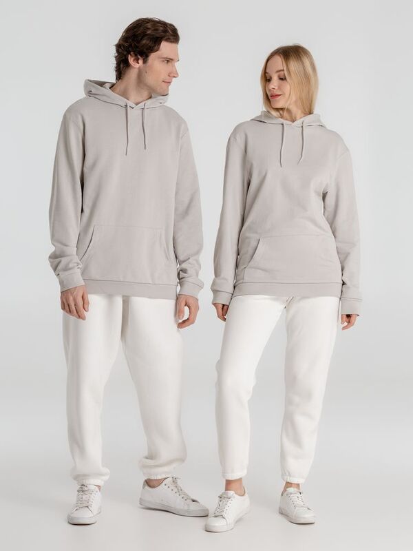 Толстовка с капюшоном унисекс Hoodie, дымчато-серая арт.WU03W672