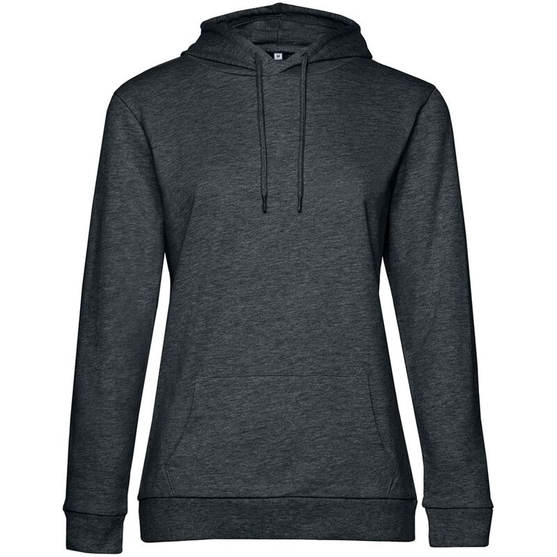 Толстовка с капюшоном женская Hoodie, серый меланж (антрацит) арт.WW04W625