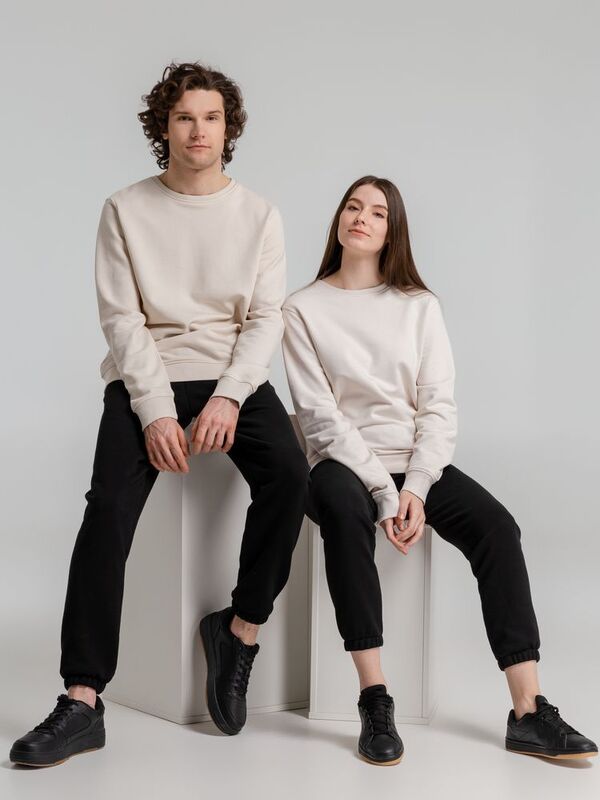 Свитшот унисекс BNC Inspire (Organic), молочно-белый арт.WU31B101