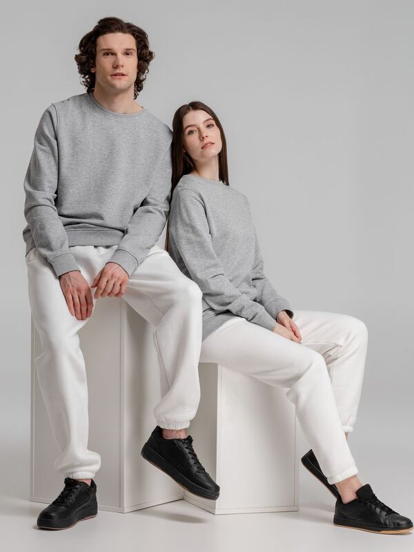 Свитшот унисекс BNC Inspire (Organic), серый меланж арт.WU31B610