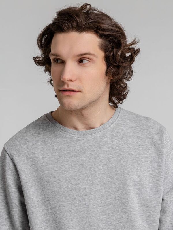 Свитшот унисекс BNC Inspire (Organic), серый меланж арт.WU31B610