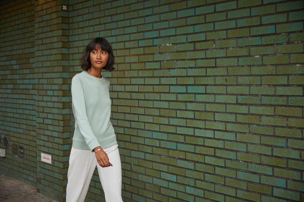 Свитшот женский BNC Inspire (Organic), зеленый арт.WW32B515