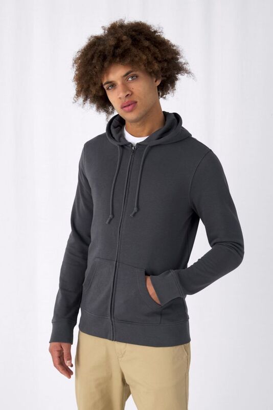 Толстовка на молнии с капюшоном унисекс BNC Inspire (Organic), черная арт.WU35B005