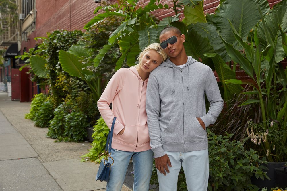 Толстовка на молнии с капюшоном женская BNC Inspire (Organic), темно-синяя арт.WW36B006