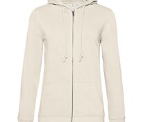 Толстовка на молнии с капюшоном женская BNC Inspire (Organic), молочно-белая арт.WW36B101