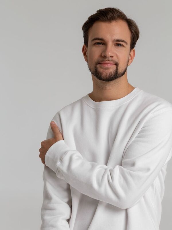 Свитшот унисекс King, белый арт.WU01K001